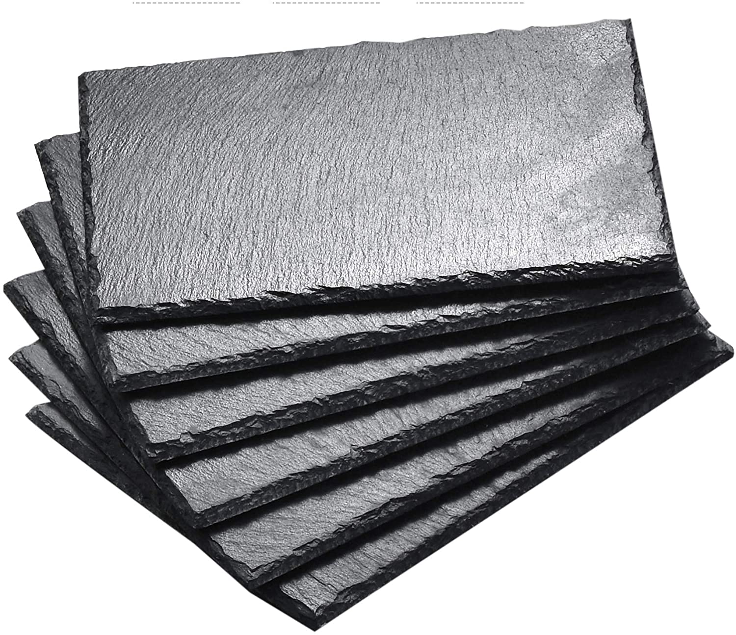 Malacasa, Nature.Slate, Set Of 6 8.75 Inches / 22 X 16 X 0.5 Cm Slate Plate