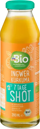 dmBio 7 days shot ginger turmeric, 280 ml