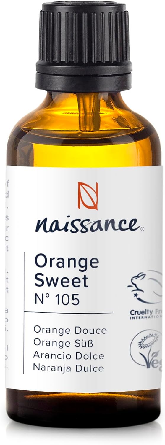 Naissance Orange Sweet (No. 105), 50 ml, 100% Natural Pure Sweet Orange Oil, Cold Pressed