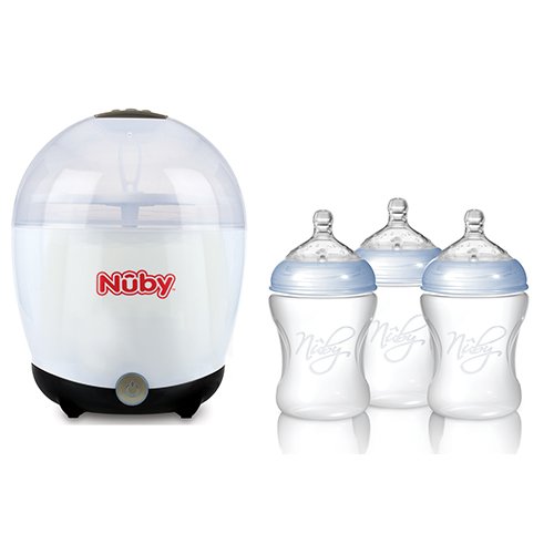 Na by Nuby NTVP39 Mister/for 5 bottles and Accessories Including 3x PP 240ml Single Bottle Steriliser (White)