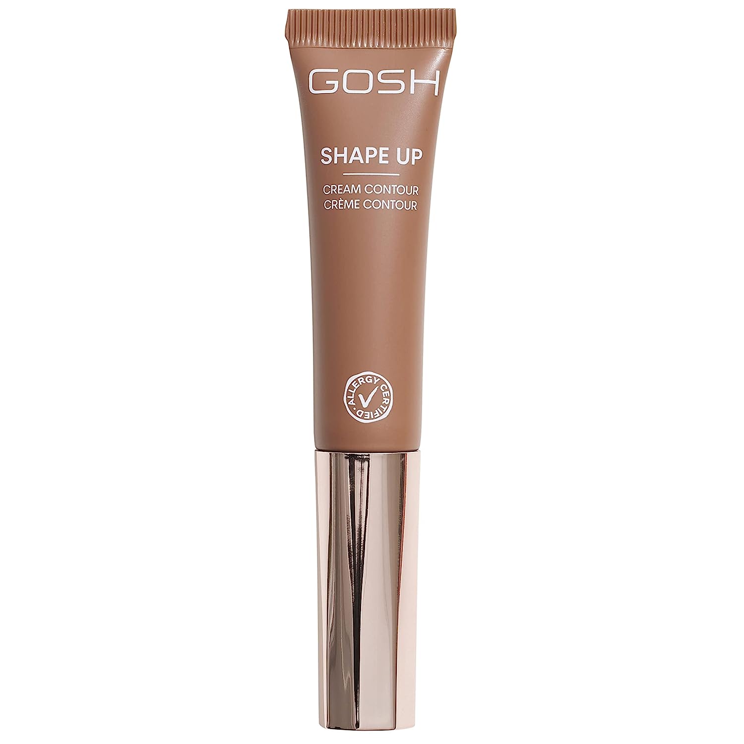 Gosh Cream Contour Shape up I Contouring Stick for Definition Facial Features and Gentle Transitions, with Built-in Sponge for Travelent-Free, Allergy Certified & Vegan, 002 Medium, Dark, ‎002 medium deep