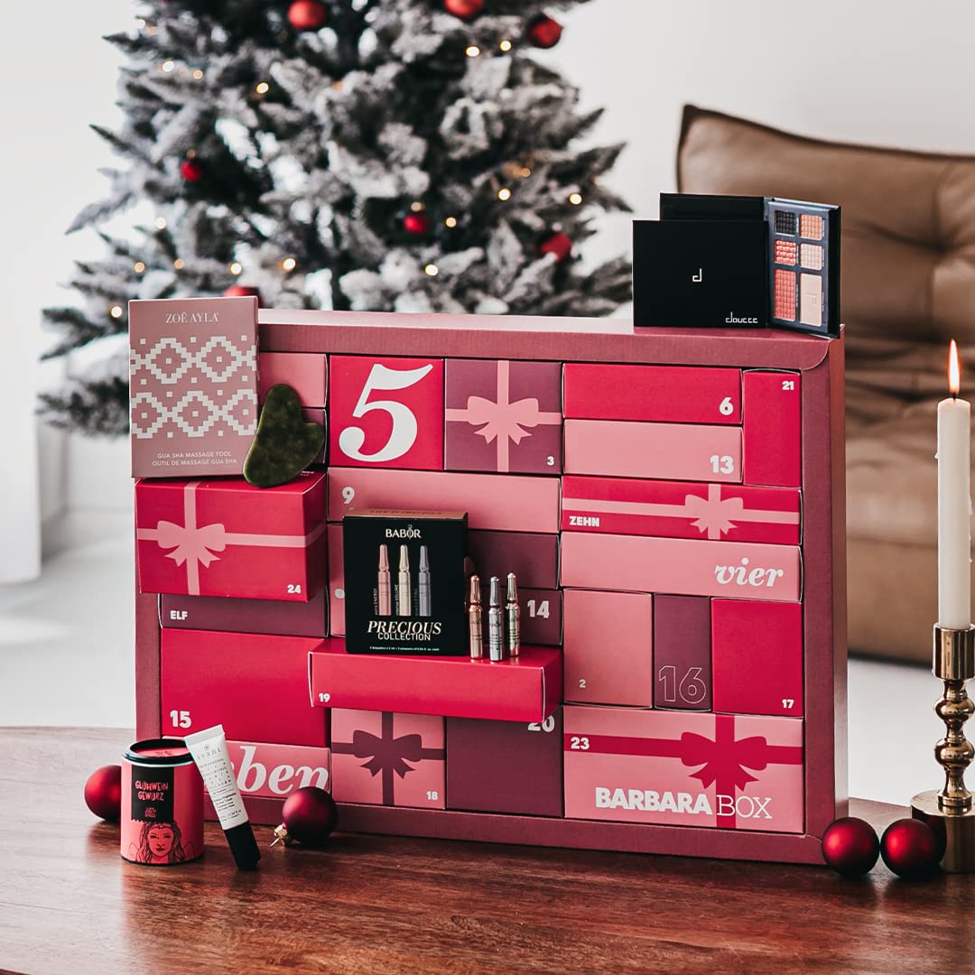 beautylove Barbara Box Advent Calendar 2022, Popular Beauty, Food & Lifestyle Products in an Advent Calendar Advent Calendar for Women