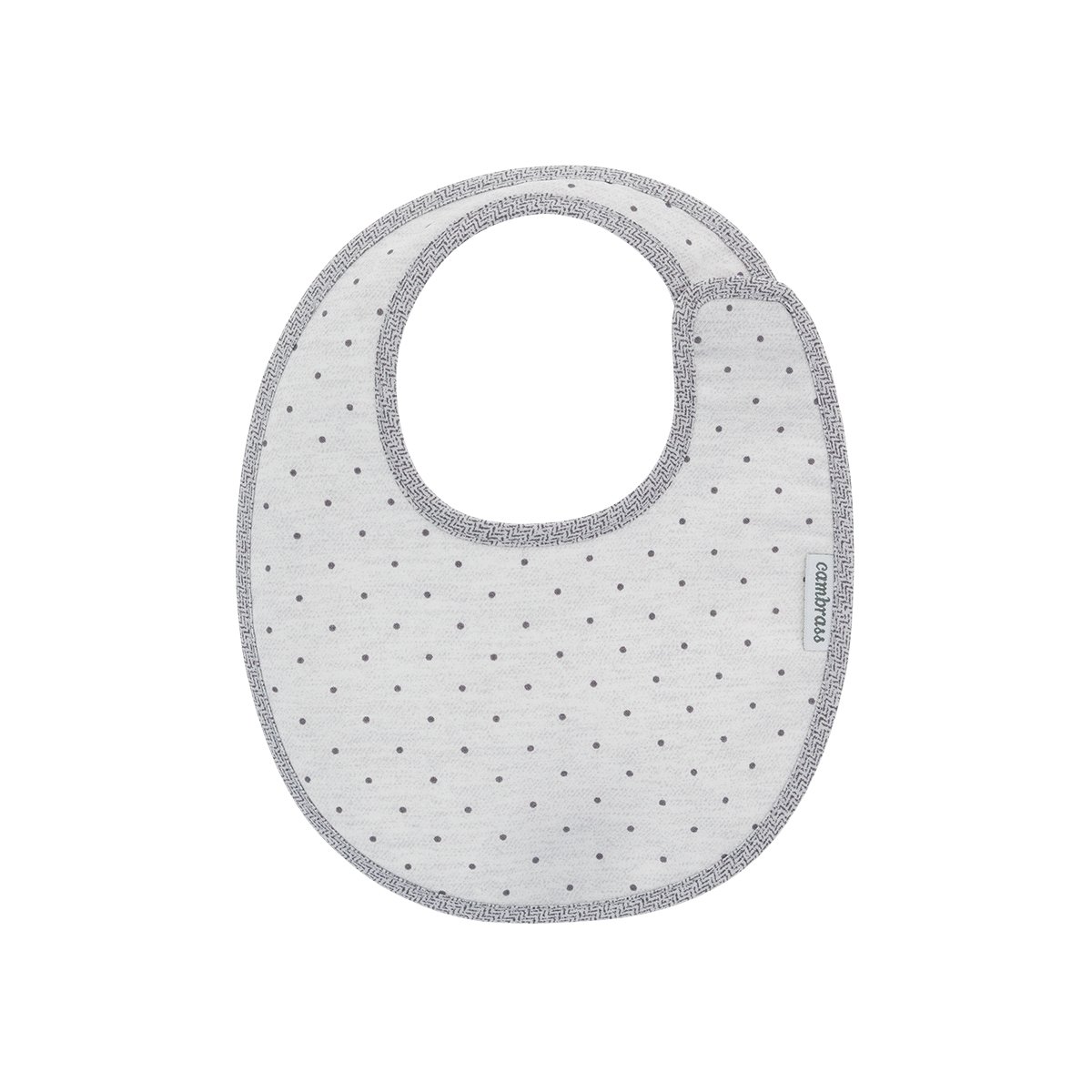 Cambrass 37371 Round Star Bib With Velcro Fastener, 16 x 19 cm, Grey
