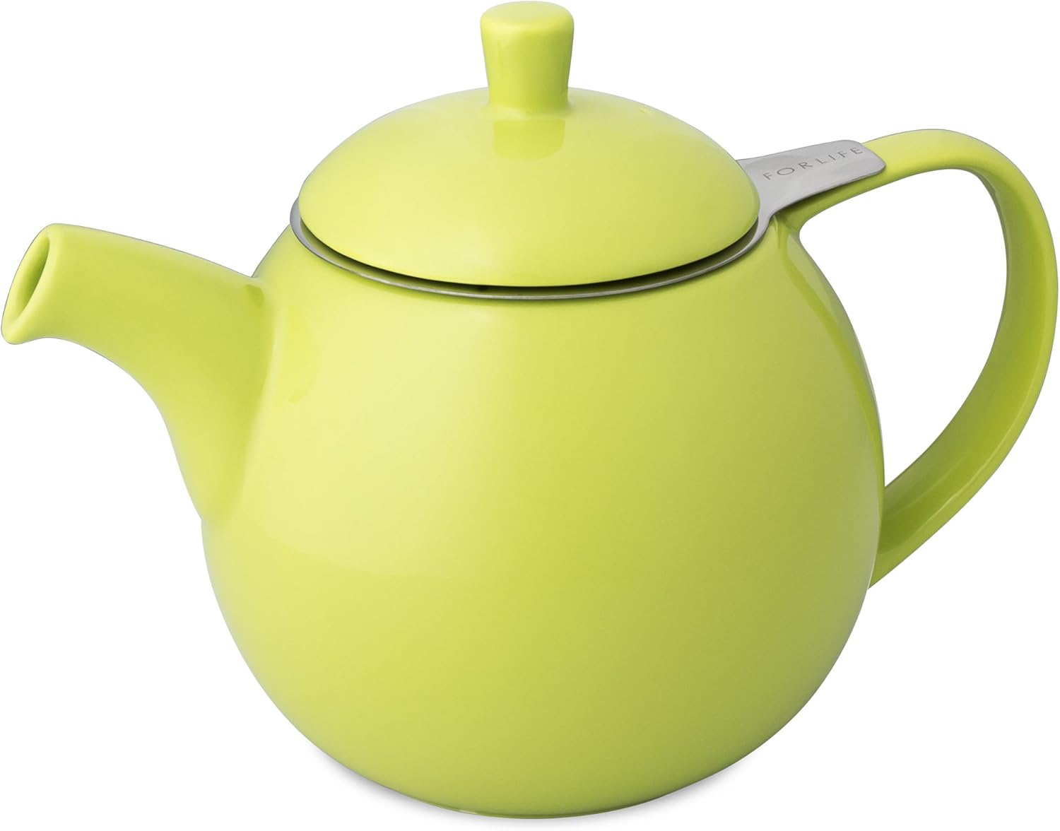 FORLIFE Curve Teapot with Infuser, 625 ml, 24-Ounce / 710 ml, Lime