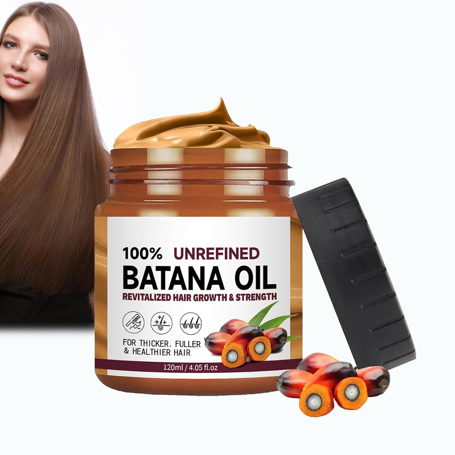 HOUSN 120 ml Organic Batana Oil for Hair Growth, Organic Natural Batana Hair Cream for Healthier, Thicker, Smooth Hair