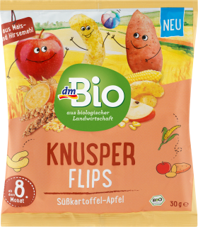 dmBio Crunchy flips sweet potato apple, 30 g