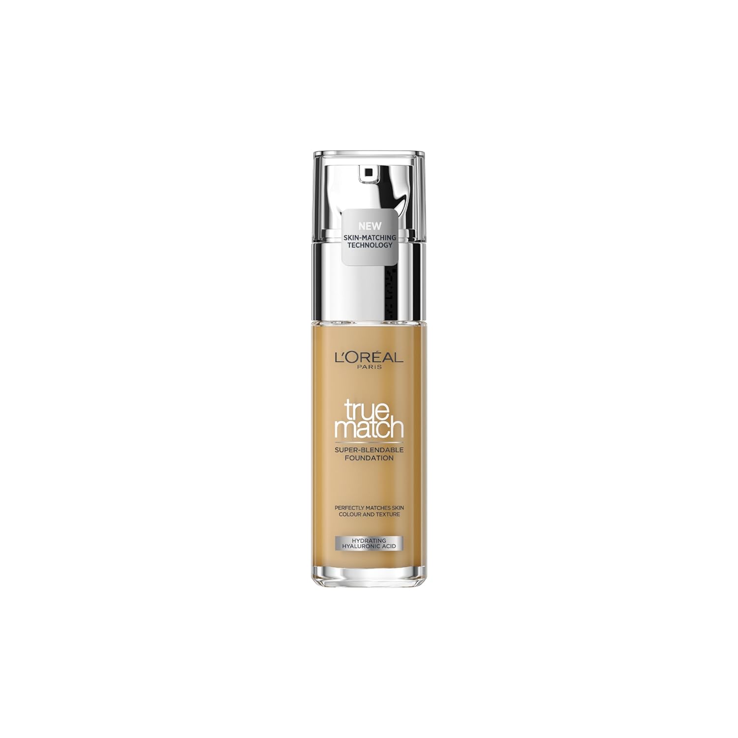 L'Oréal Paris L \ 'ORAL Paris True Match Liquid Foundation, Skin Care With Hyaluronic Acid, SPF 17, Available in 40 Shades, 4D/4W, Naturel Dore/Golden Natural, 30 ml