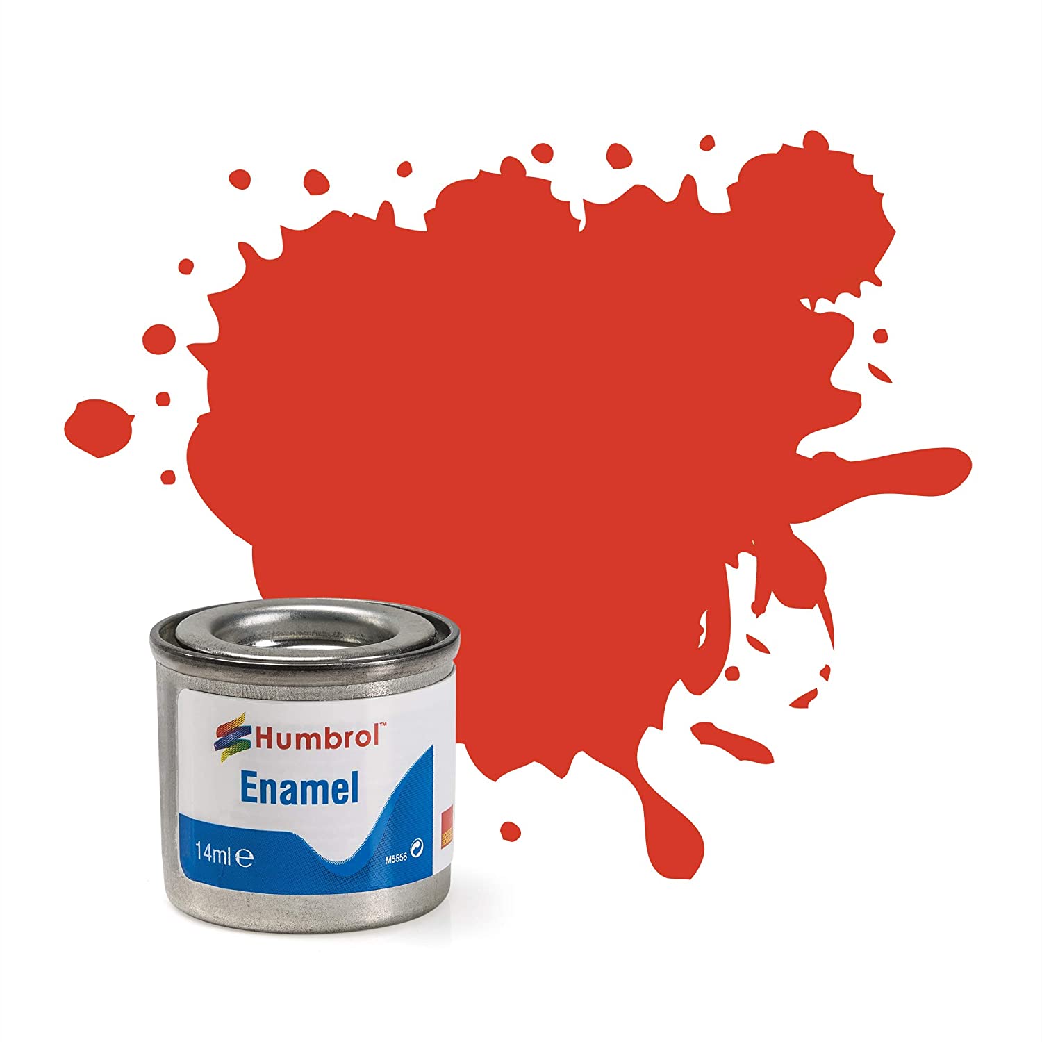 Humbrol 14 ml No. 1 TINLET Enamel Paint 174 (Signal Red Satin)