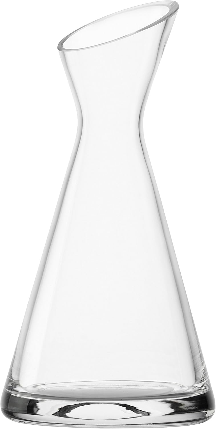 Stölzle Lausitz Store Stölzle Lausitz One For All Collection 4120063 Oblique Neck Carafe 0.35 Litre Hand-Blown Dishwasher Safe Height 21 cm Outer Diameter 9.8 cm