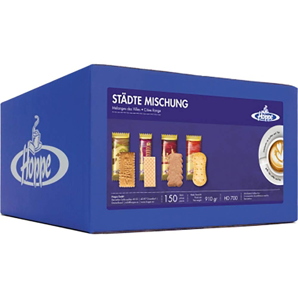 Hoppe City Mix Biscuits, 4 sorts, individually packed, 150 units, 910 g