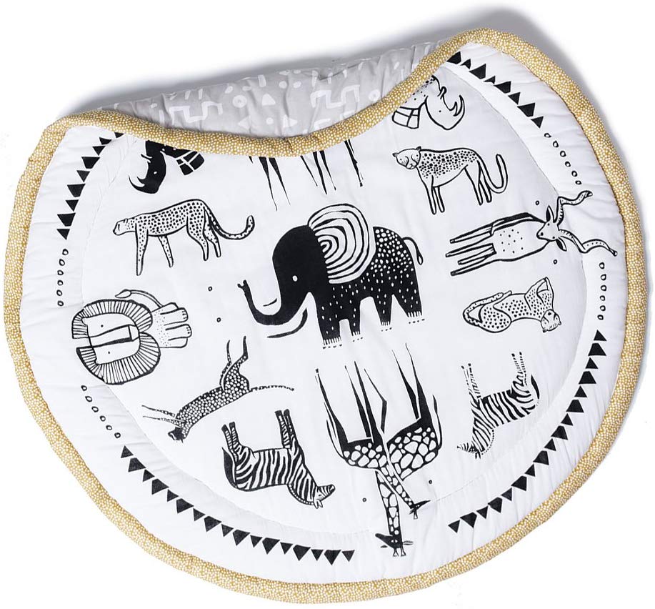 Wee Gallery Play Blanket Organic Cotton Safari Black/White