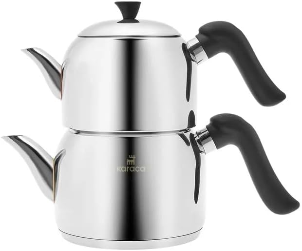 Karaca Edana Teapot Set, Black, Elegant Tea Set for Stylish Tea Moments with Modern Induction Functionality
