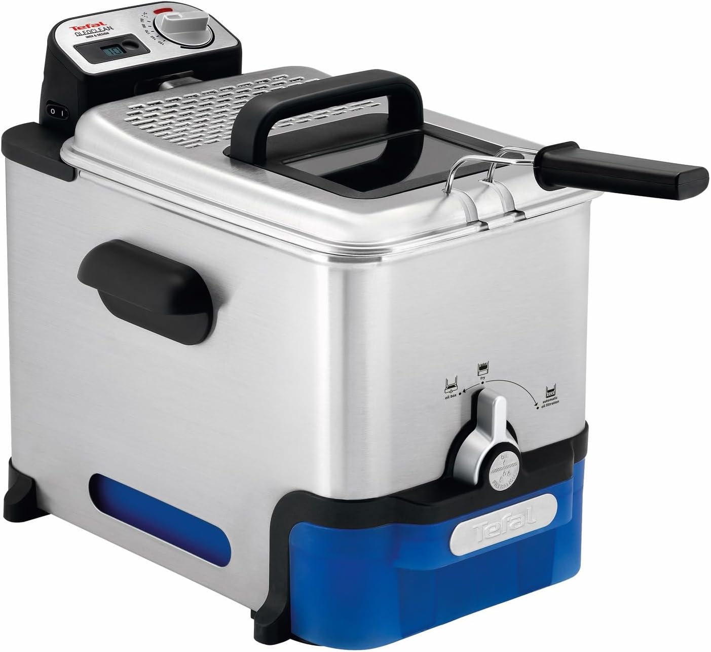 Tefal Pro Inox & Design FR8040 Deep Fryer Oleoclean 3.5 liters, Black, Stainless Steel