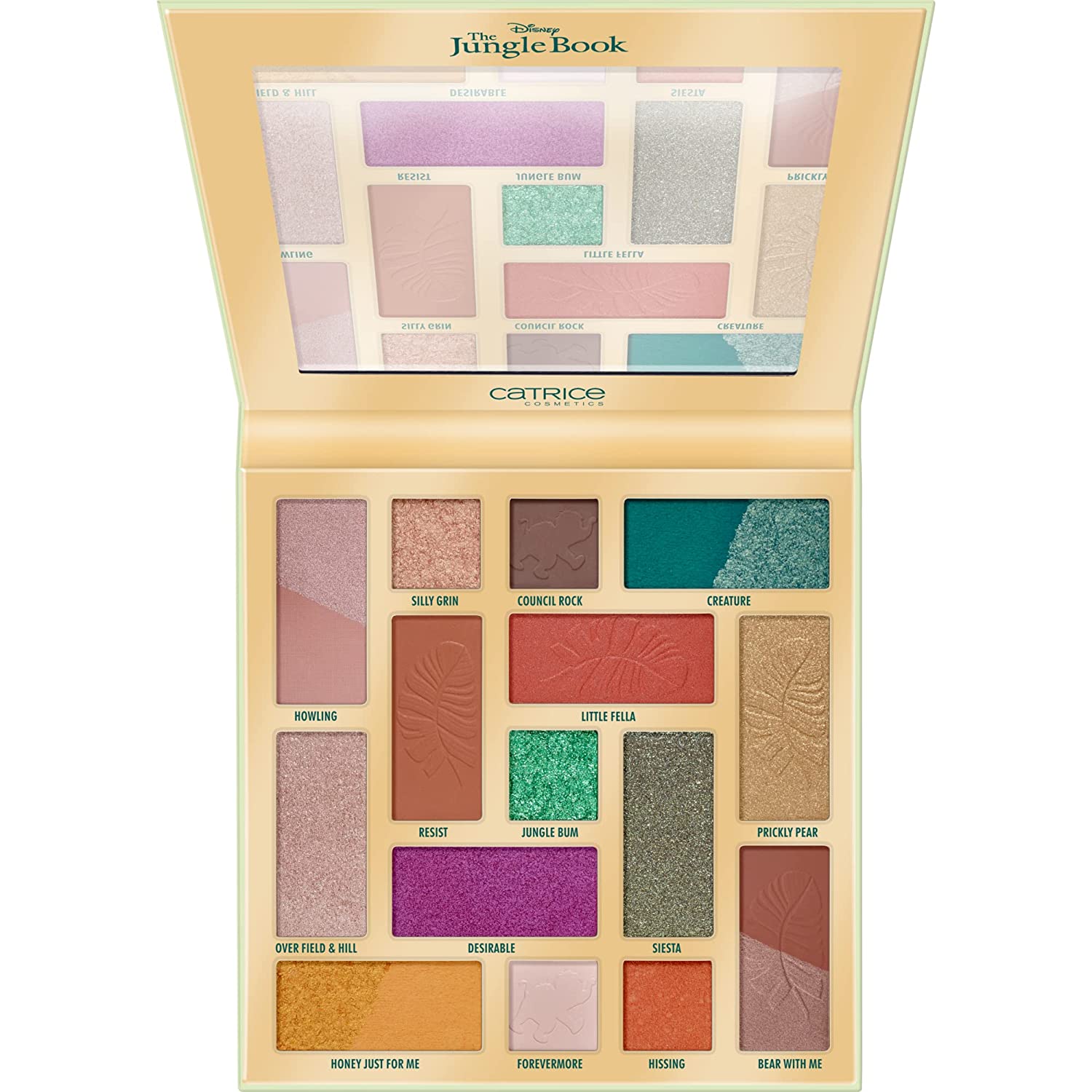Catrice Disney the Jungle Book Eyeshadow Palette, No. 020, Multicoloured, 15 Colors, Natural, Intense, Vegan, No Microplastic Particles, Nano Particles, Oil-Free, Pack of 1 (28 g), stay ‎020