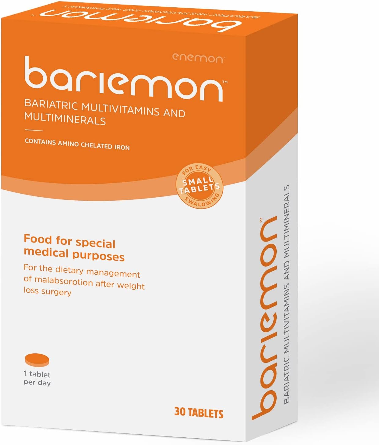 Generic Bariemon WLS Multivitamins and Multiminerals for Stomach Bypass, After a Stomach Reduction, Only 1 Tablet per Day, 30 Tablets