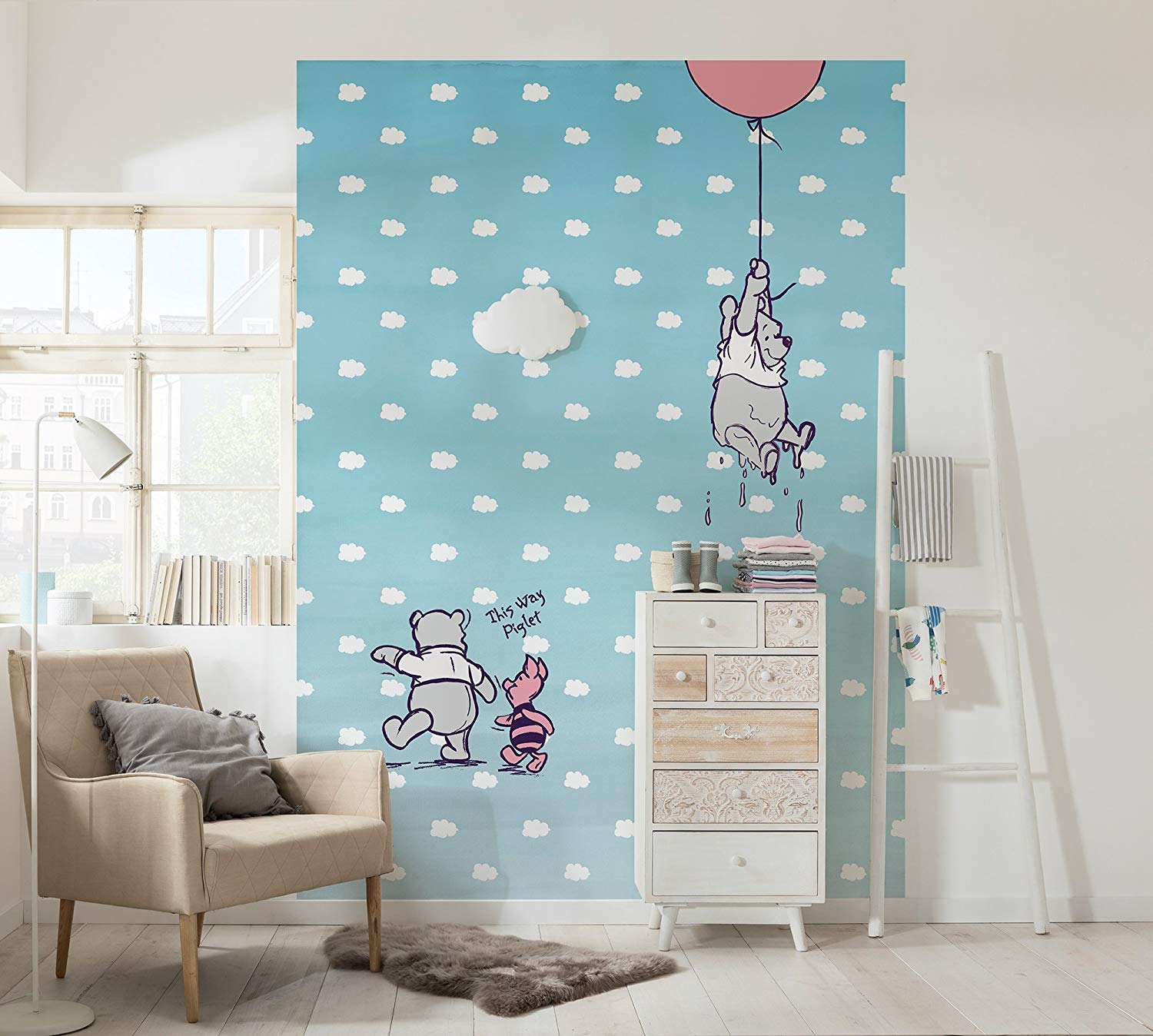 Komar Photo Wallpaper "Winnie The Pooh Piglet 4 4025, 184 X 254 Cm (W X H)