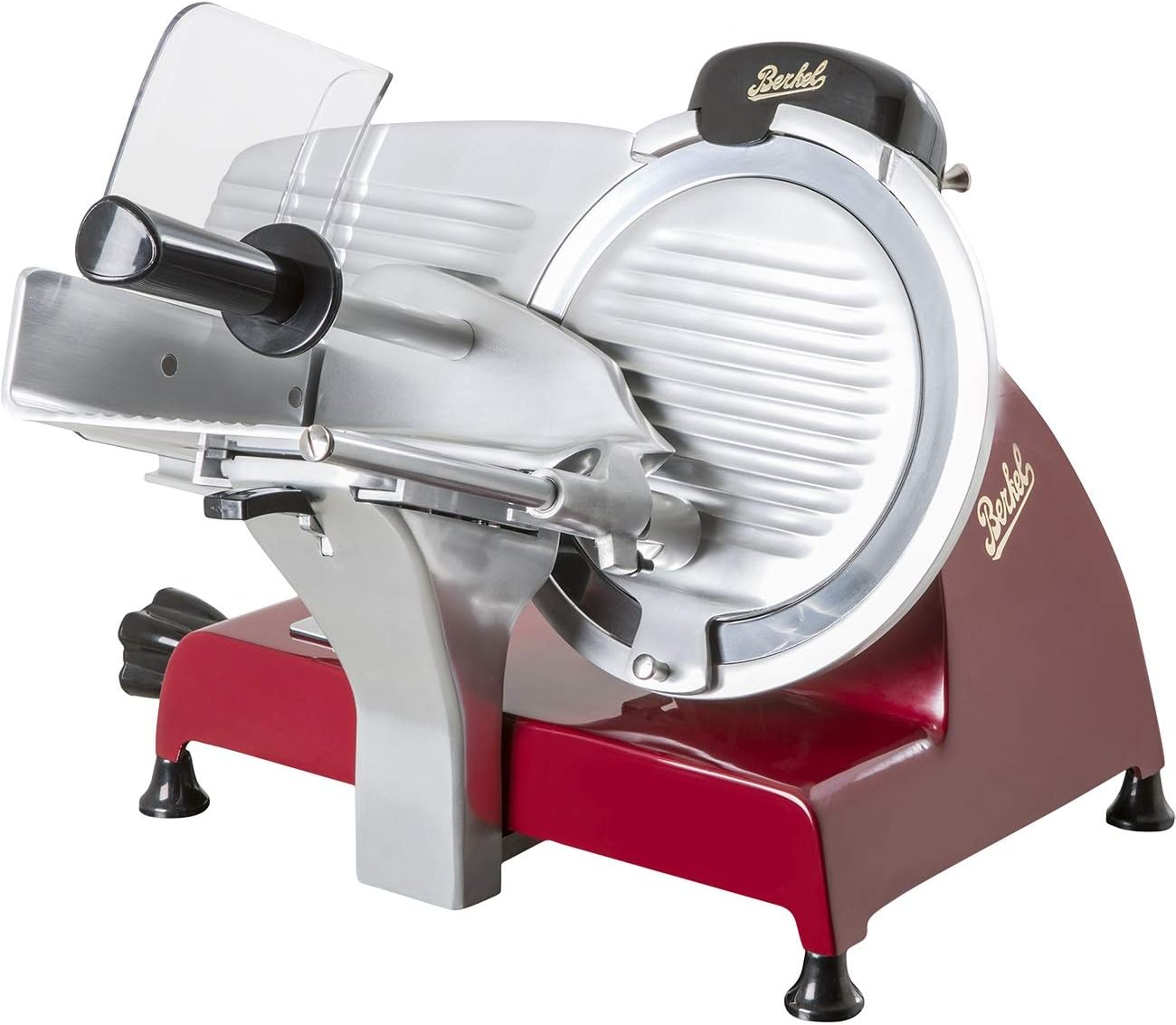 BERKEL - All-purpose slicer Red Line 250 + chopping board made of ash and stainless steel (black)