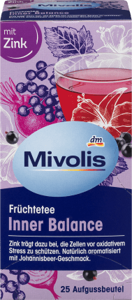 Mivolis Fruit tea \ "Inner Balance \" with zinc (25 bags), 50 g