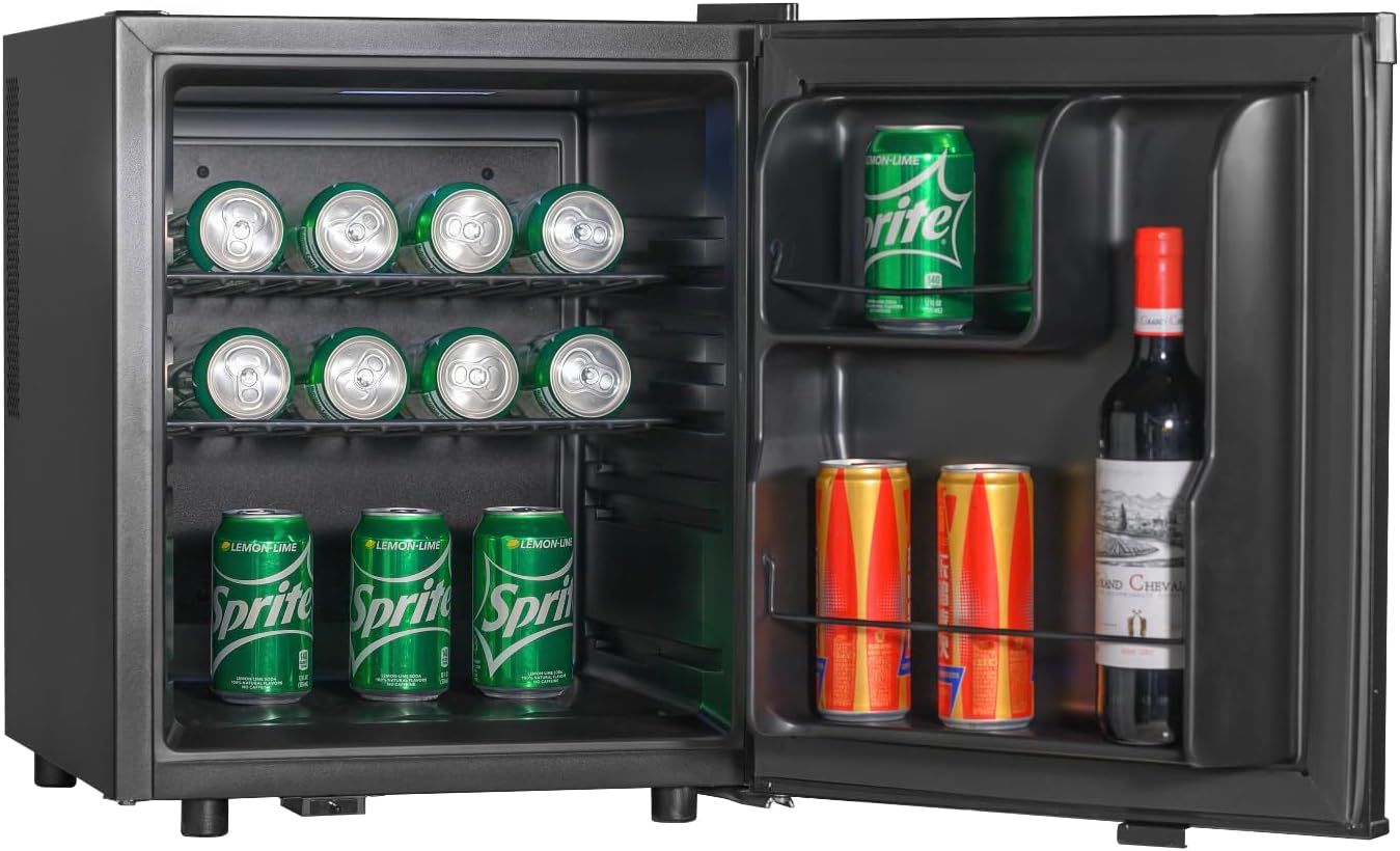 METRO Professional Minibar GMB1045B 45L 65W LED Lighting with 2 Adjustable Shelves Reversible Door - Black