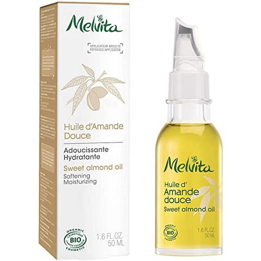 Restaxil Melvita, Organic Sweet Almond Oil 99.5% Pure, Moisturising and Softening, Ideal for Dry Skin, Precise Application with Drip System, Elegant Bottle - 100ml Beauty Oil Assortment
