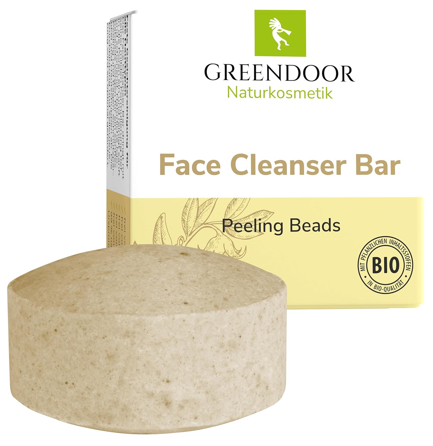 GREENDOOR Naturkosmetik Firm Facial Cleanser Peeling Beads 57 g, Vegan, Soap-Free, Skin Mild, Natural