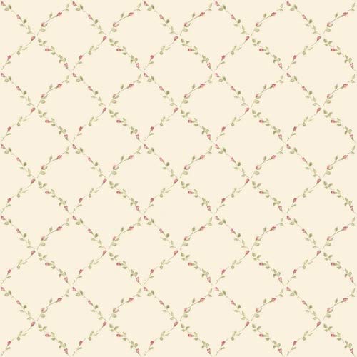 galerie-24 Pp27727  Beautiful Prints 4 Floral Trellis Green Red Gallery Wallpaper