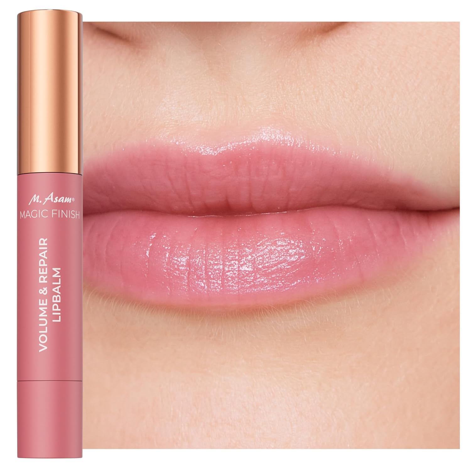 M. Asam Magic Finish Volume & Repair Lip Balm Vintage Cherry (3.3 g) - Lip Care with Shea Butter & Vitamin E, Delicate Shine, with Volume Peptide for Fuller Lips, Lipstick Alternative, Vegan