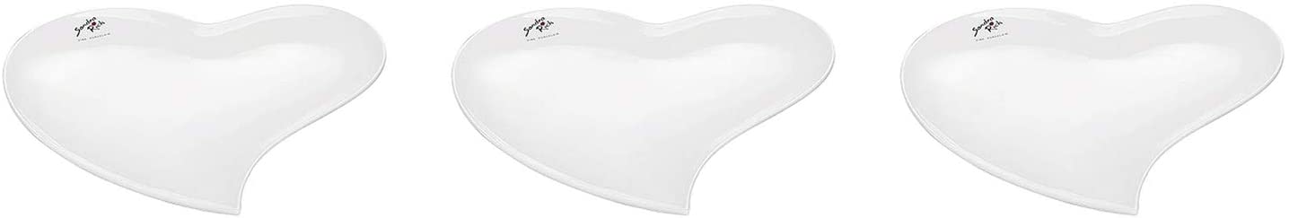 Sandra Rich Plates White Heart 21 Cm