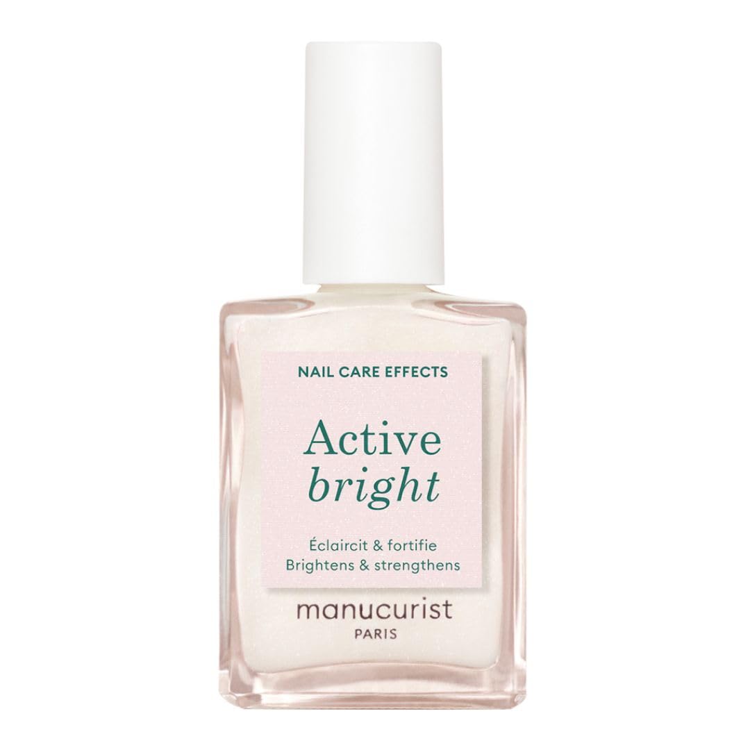 MANUCURIST Bright White Nail Polish - Lemon Lime Vitamin E Extra Strong Nail Polish Clear White Lacquer - White Nail Polish - White Nail Polish