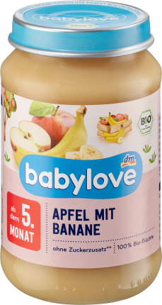 babylove Fruits apple and banana from the 5th month, 190 g