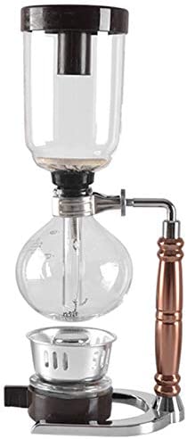 Moligh doll Japanese Style Siphon Coffee Machine Tea Siphon Pot Vacuum Coffee Machine Glass Type Coffee Machine Filter 3 Cup