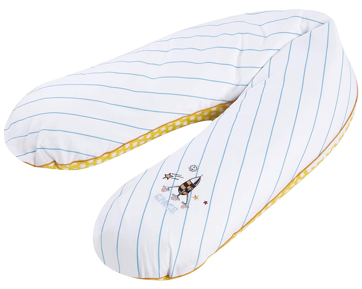 My Julius 4670415690 Nursing Pillow with Pearl Filling 190 cm Spaceship
