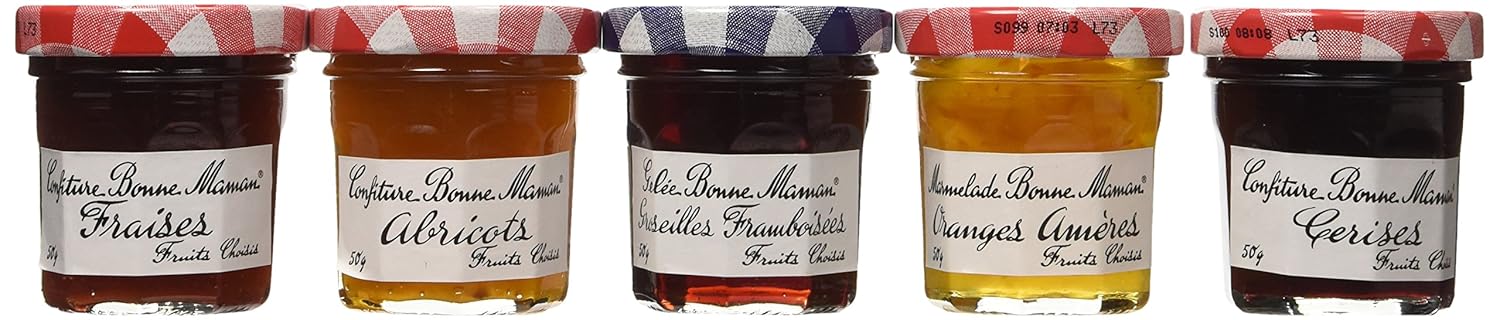 Bonne Maman French assortment jam, strawberries, apricots, raspberries, orange bitters, cherries - assortiment co