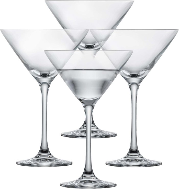 Schott Zwiesel Martini Glass Bar Special (Set of 4), Classic Martini Glasses, Dishwasher Safe Tritan Crystal Glasses, Made in Germany (Item No. 123658), Clear, Crystal