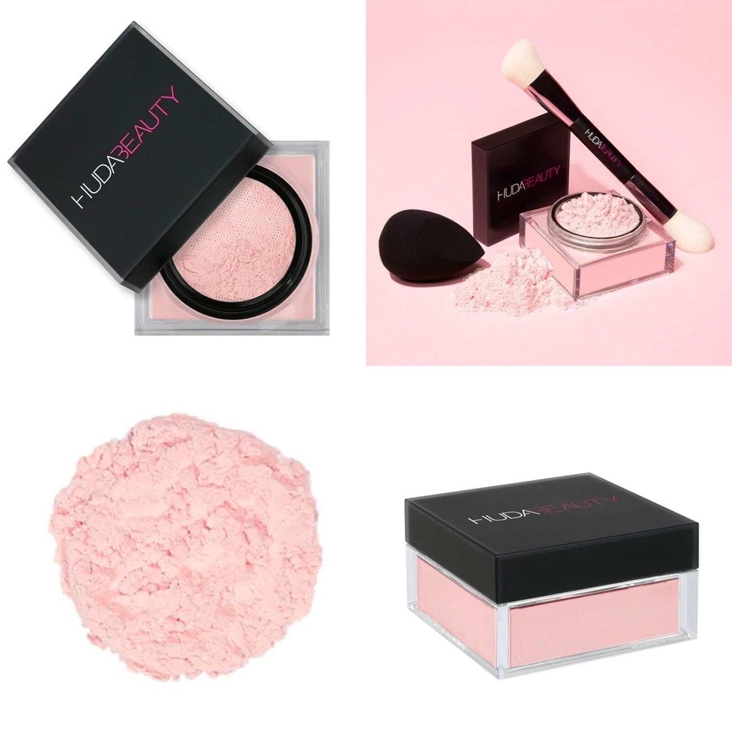 Hudabeauty Huda Beauty Original Baby Bake Loose Baking & Setting Powder Loose Powder Travel Size 6 g (Travel Size) Cherry Blosson Cake, 6 g (1 Pack) by Bella
