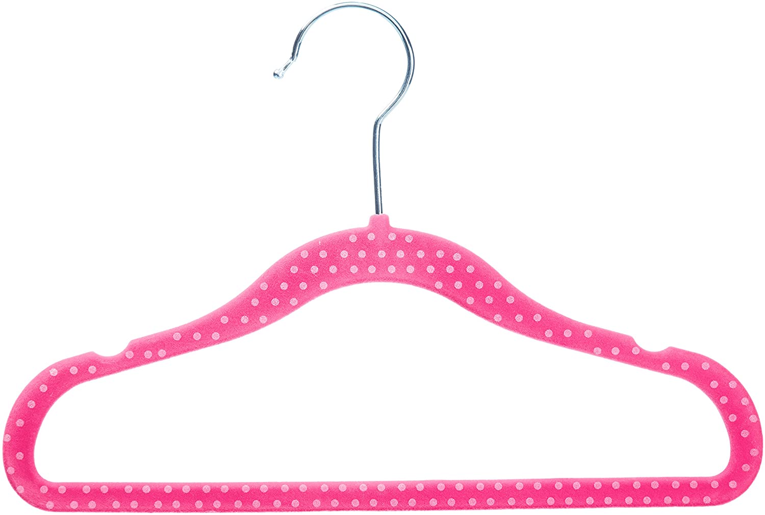 AmazonBasics Basics velvet-covered children's hanger, pack of 50, pink dotted