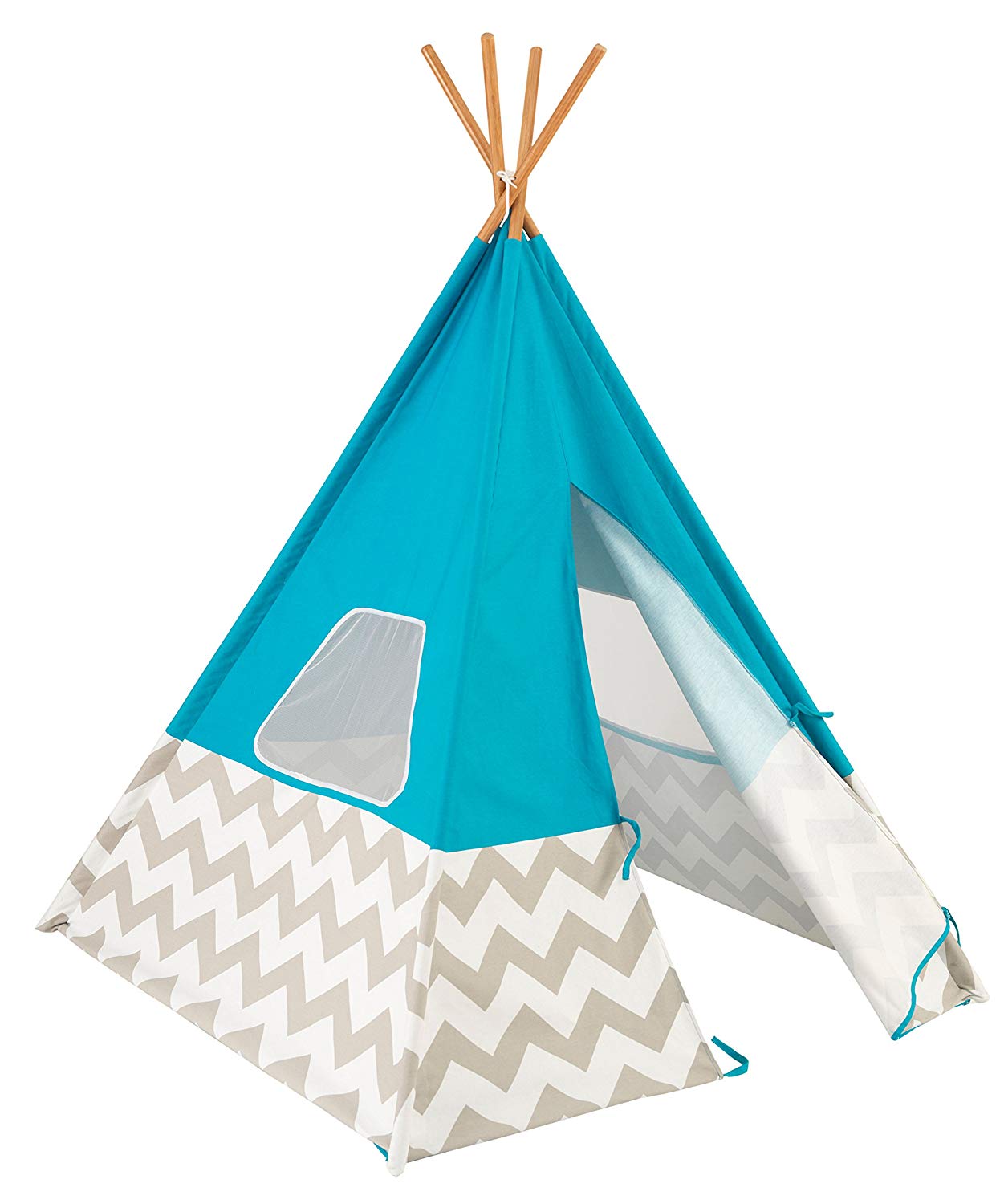 KidKraft Play TeePee (Turquoise/ Gray/ White/ Chevron)