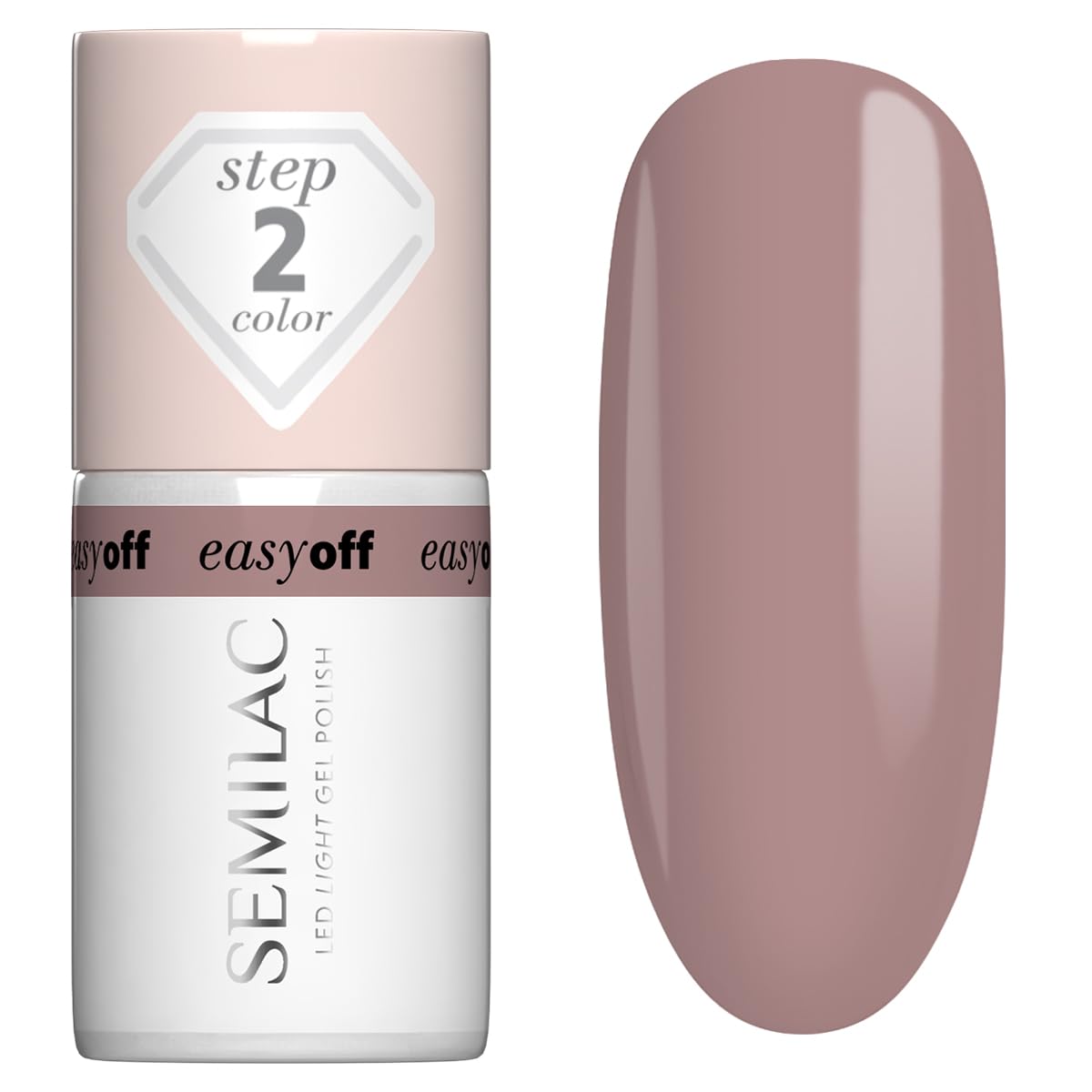 Semilac Easy Off LED Light L13 Nail Polish Mocha Cream 7 ml