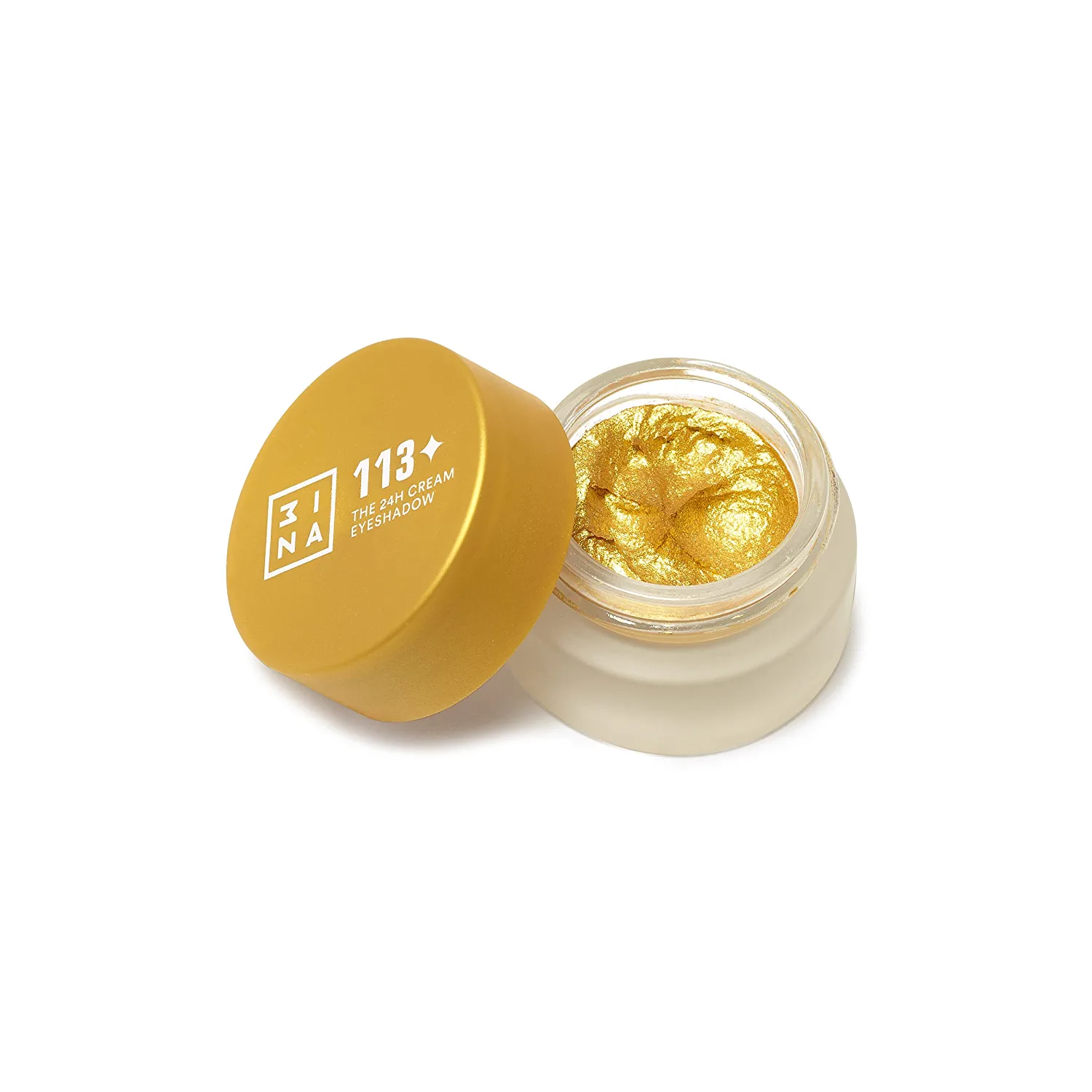 3INA MAKEUP - Vegan - The 24H Cream Eye Shadow 113 - Gold - Waterproof - Longwear Eyeshadow Glitter - Cream Eye Shadow - Creamy Texture - Full Colour - Matte and Shimmer - Cruelty Free, ‎gold
