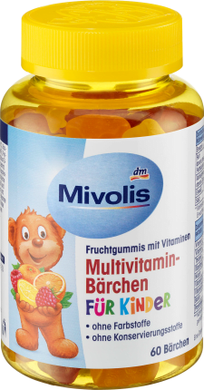 Mivolis Multivitamin Bears For Children, Fruit Gums, 60 Pcs., 120 G
