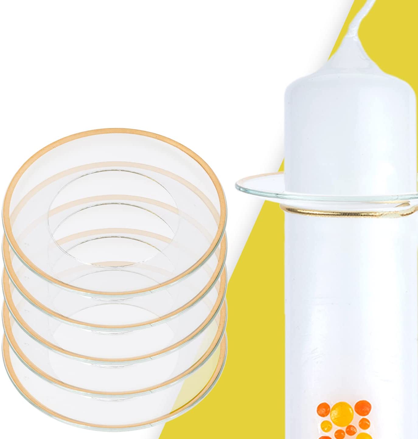 WIKAKERZEN Drip Catcher for Candles or Drip Protection for Tapered & Taper 