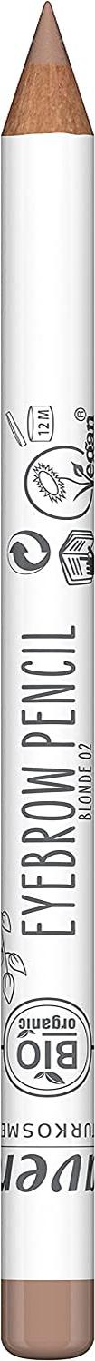 lavera Blonde 02 Eyebrow Pencil - Natural Cosmetics - For Defined Eyebrows - Free from Silicone - Free from Mineral Oil - Vegan - Organic Jojoba Oil & Organic Shea Butter - 1.14 g, ‎blonde