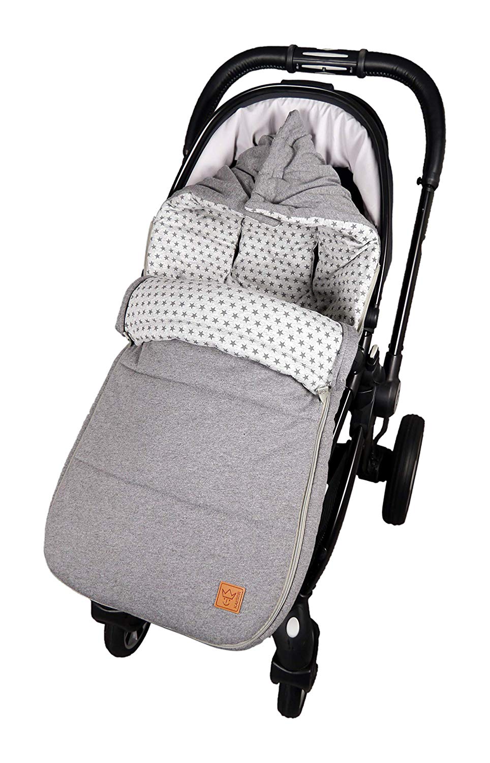 Kaiser Jessy Jersey Star 6578124 Pushchair Footmuff Grey