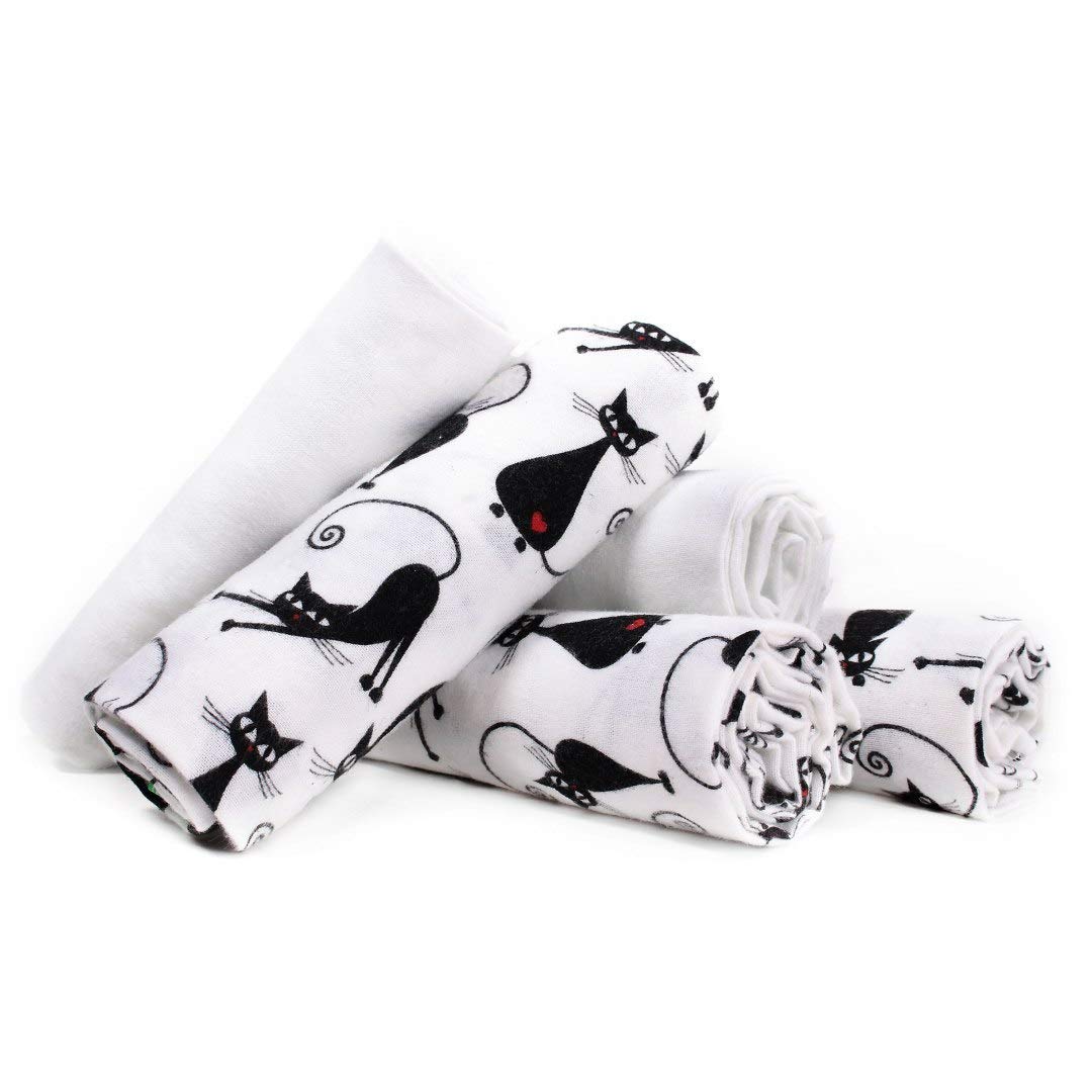 Lulando Cloth Nappies and Molton Cloths 70 x 80 cm – Pack of 5 Washable nappies and burp cloths for your baby.