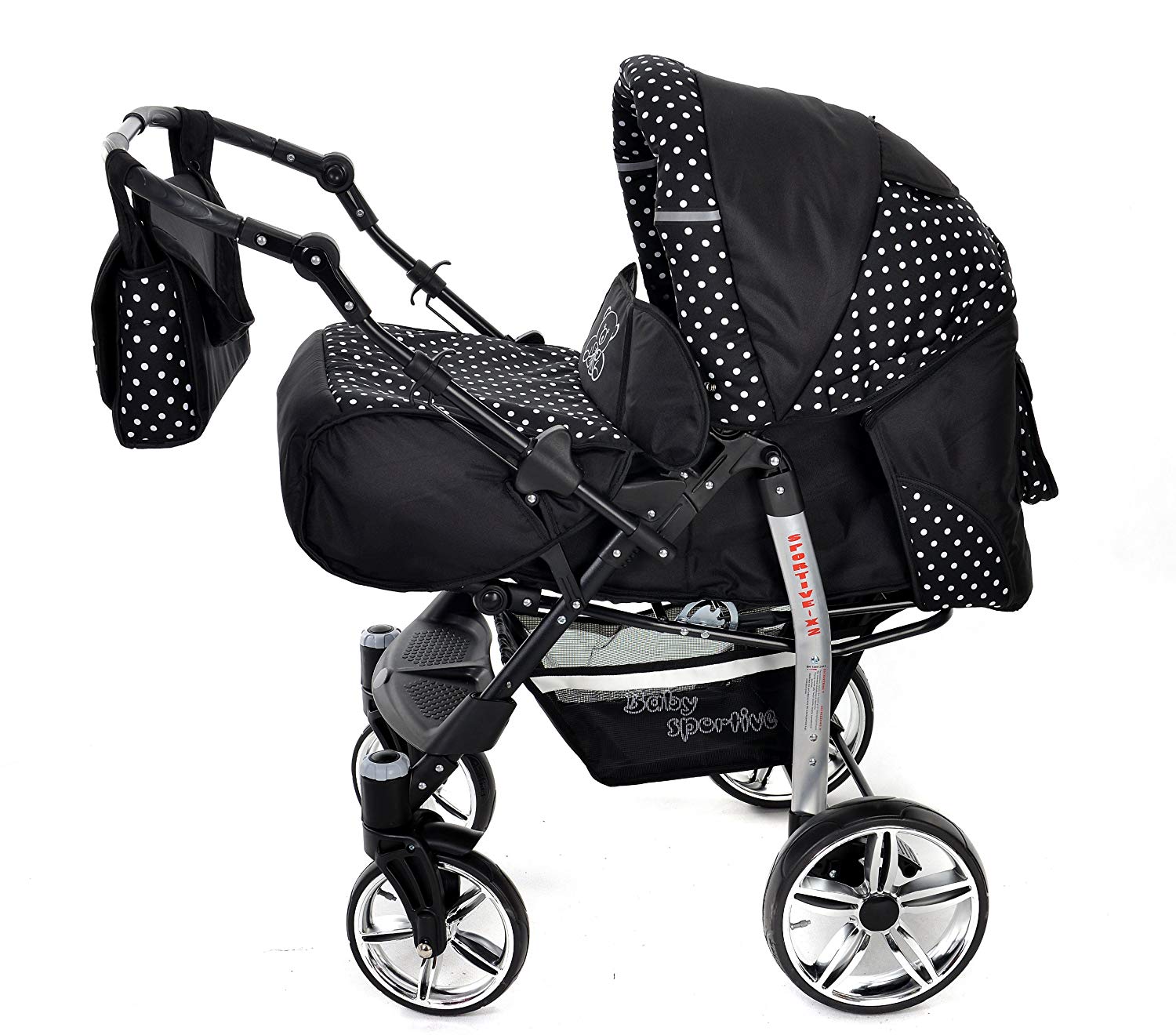 Baby Sportive You and Baby SPORTIV-X2 Kombi-Kinderwagen 3in1 | mit Zubehör | für Kinder ab der Geburt bis 3 Jahre | Gewicht 13 kg | Faltmaß mit Rädern B99 x T60 x H64