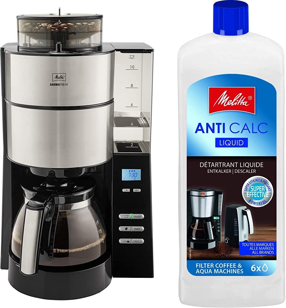Melitta AromaFresh 1021-01 Stainless Steel Filter Coffee Maker Black & 1926