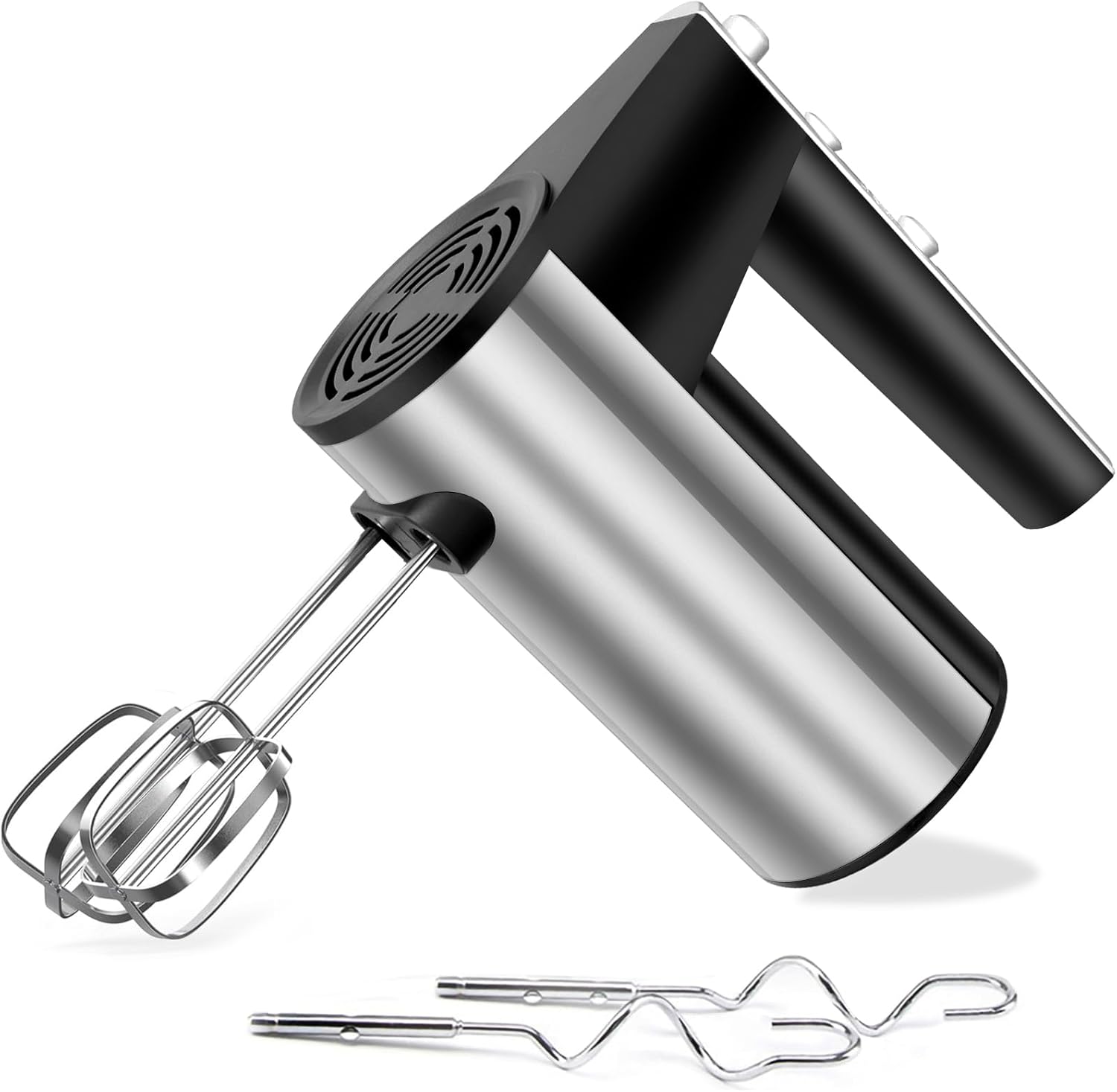 KOOSREEL Hand Mixer Electric Hand Whisk, 1000W Stainless Steel Hand Mixer for Baking, Turbo Boost/Self Control Speed + 5 Speeds + Eject Button + 4 Stainless Steel Accessories for Easy Beating
