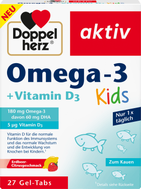 Doppelherz Omega-3 + Vitamin D3 Kids chewable tablets 27 pieces, 35.1 g