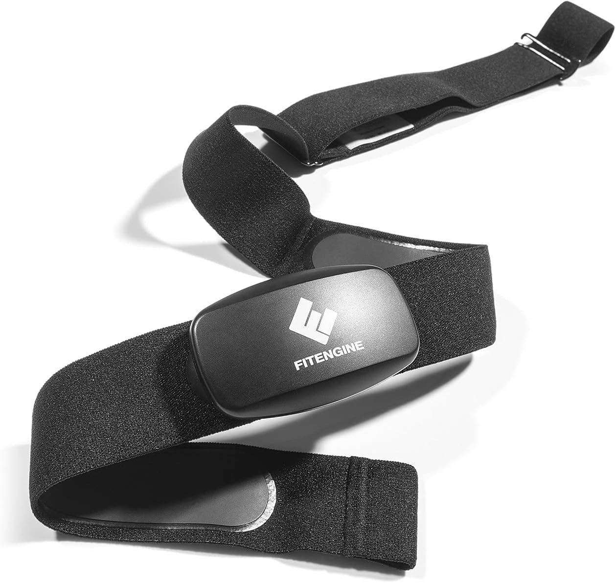 FitEngine Store FitEngine Heart Rate Monitor | Pulse Measurement for Endurance & Cardio Training | Bluetooth Function for iOS & Android | Strap Expandable up to 90 cm, Black, One Size