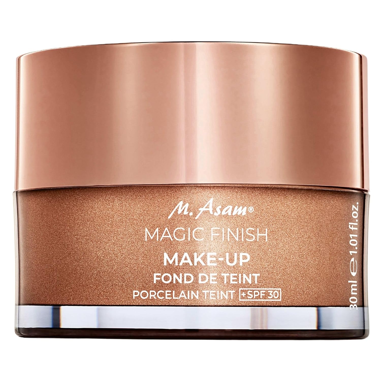 M. Asam Magic Finish Porcelain Complexion SPF 30 Makeup (30 ml), 4-in-1 Mousse: Primer, Powder & Concealer with Optimal Coverage & Matte Finish - for Light Skin